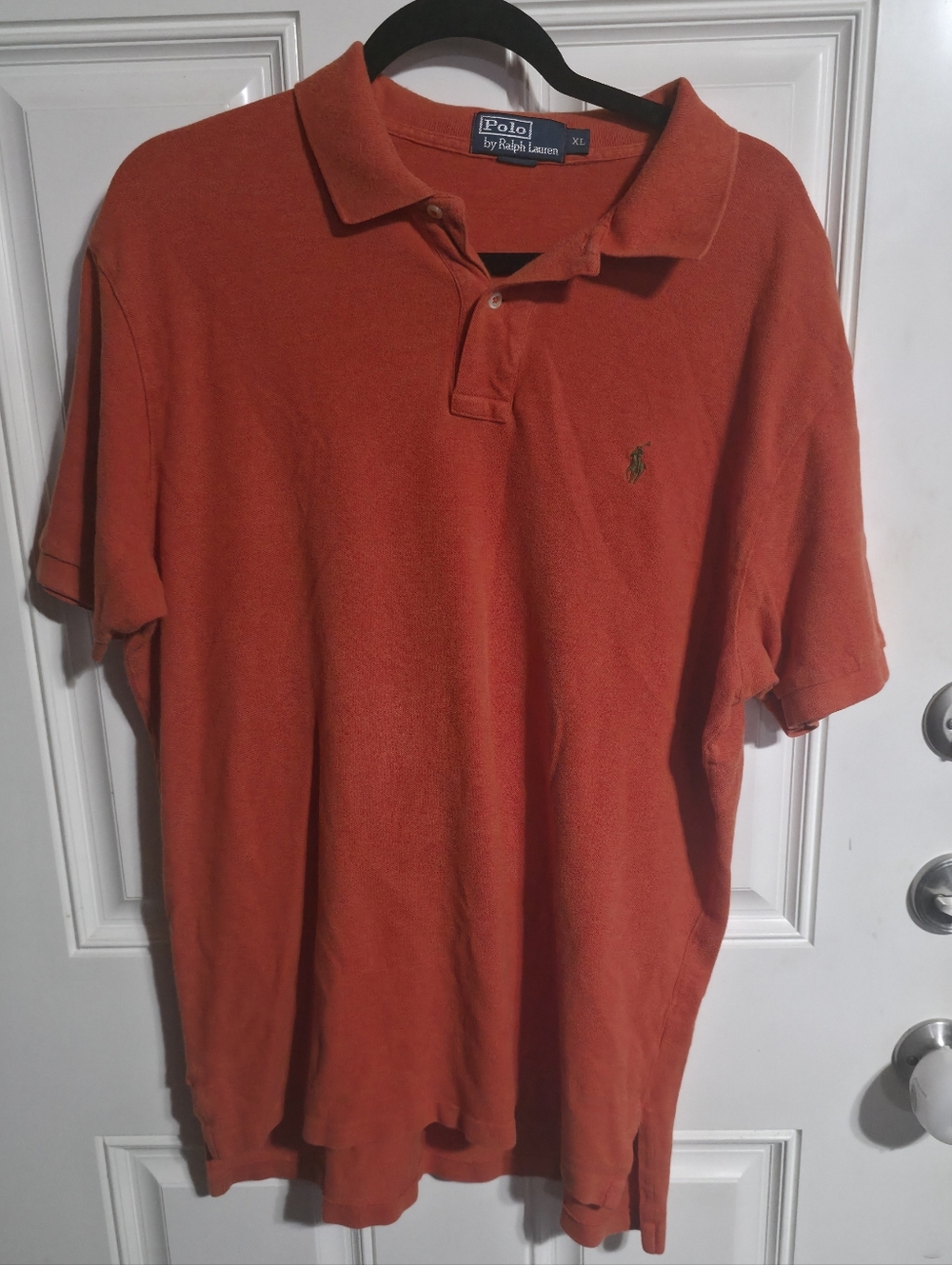 Polo by Ralph Lauren Men's Orange Short-Sleeve Polo w/ Embroidered Pony Size XL